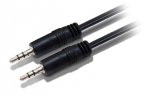 Equip Audiokabel 3.5mm St/St 2.50m must Polybeutel