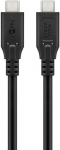 Goobay 74196 USB-kaabel USB4 Gen 2x2 1.5 m USB C must