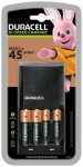 Duracell Ladegert CEF27, mis sisaldab 2x AA 1300mAh ja 2x AAA 750mAh