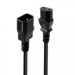 Lindy 1m C14 to C13 Mains Extension Cable, lead free, black