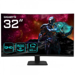 GIGABYTE GS32QC 31.5 QHD Kurviline Mngumonitor - 2560 x 1440, 1500R, 165Hz, 1ms, 300 cd/m, FreeSync Premium, HDR Valmis, HDMI 2.0, Displayport 1.4