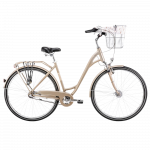Bicycle ROMET Art Deco Classic, with front basket, beige (L)