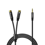 Orico AXRF helikaabel mini-jack 3,5 mm kuni 2x RCA tila 5 m - must