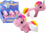LEAN Toys Unicorn Plush Pull-On Jumping Horse Pink