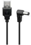 Goobay USB-kabel DC-pistikiga 5,5 x 2,1 mm, 1 m, 5V 1A must
