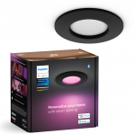 Philips Hue Slim Recessed Light S -upotettava kohdevalaisin, 90 mm, musta (929003712201)