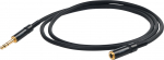 Proel 6,3 mm stereo naine - 6,3 mm stereo isane, 5 m, must (PRCHLP190LU5)