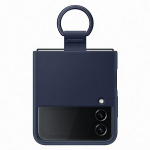 SAMSUNG Etui EF-PF721TNEGWW Z Flip 4 granaatpunase/tummelsinise silikoonkaantel ja rngaga