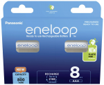 PANASONIC Eneloop AAA 800 mAh, 8 tk