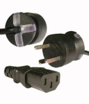 Mercodan SmarTplug EDB-vtkeabel sort 3,0m, Lige pistik m/maa-katkestusega