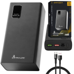 Extralink EPB-068 20000 mAh must | Powerbank | Powerbank, kiire laadimine, USB-C