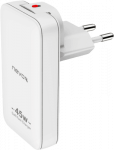 Nevox 45W Dual Slim Charger GaN USB-C/USB EU/USA valge