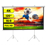 Extralink Projektsiooniekraan 120" 16:9, 266x149 cm valge PVC, poolautomaatne rull, stabiilne, PSR-120