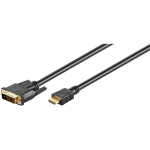 Goobay | DVI-D/HDMI kaabel, kullatud | DVI-D isane Single-Link (18+1 tihvti) | HDMI isane (tp A) | HDMI DVI-D | 1,5 m