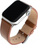 FIXED lykellon nahkaranneke, Apple Watch 42 / 44 / 45 / 49 mm, ruskea (FIXLST-434-BRW)