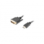 LANBERG HDMI-DVI-D kaabel, kahehendus, kuldplaatitud 4K hendikonnad | CA-HDDV-20CU-0018-BK | HDMI-DVI-D | 1,8 m