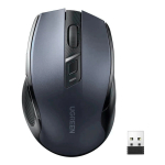 UGREEN [ tagastatud toode] USB optiline juhtmeteoline hiir 2.4GHz 4000 DPI must (MU006)