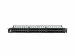 LANBERG Patch Panel 48 port 1U 19" kat.6 UTP mustTranslation: 48-port 1U 19" category 6 UTP black patch panel