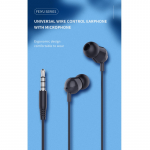 iKaku KSC-292 universaalne kerge HiFi-in-ear krvaklapid, 3,5 mm pistik ja mikrofon, 1,2 m, must