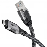 Goobay 70753 USB C RJ-45 must kabel, must ja hbevrvus