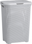 Laundry box Style 60L 44,8x34,1x61,5cm light grey