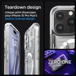 Spigen Ultra Hybrid Mag Case MagSafe'iga iPhone 15 Pro Max'ile - Valge (Zero One Pattern)
