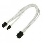 Nanoxia PCI-E kabel 6-6+2-piir, 30 cm, heksik, valge