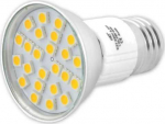 LTC PS 24 LED LTC SMD5050 bulb, E27/230V, warm white light.