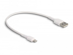 Delock USB laadimiskaabel iPhone'ile, iPad'ile, iPod'ile, valge, 30 cm