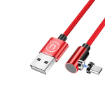 USAMS MicroUSB 1m magnetiline nurgakaabel U54 punane/punane SJ446USB02 (US-SJ446)