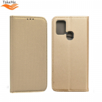 TakeMe Smart Magnetic Fix Book Case without clip Xiaomi Redmi Note 9 Pro / Note 9 Pro Max / Note 9S Gold
