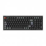 Keychron V5 Ultra 96% 8K kolmereiimilise POM Brown juhtmeta mehaanilise klaviatuuri, must (V5U-D3-BO)