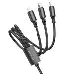 Borofone Kaabel BX72 3 in 1 - USB kuni Type C, Micro USB, Lightning - 2A 1 meetri must