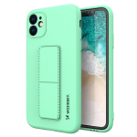 Wozinsky Kickstand Case silicone case with stand for Samsung Galaxy A22 4G mint