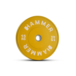 Hammer Kaalukett Bumper Plate, kollane, 50 mm, 15 kg