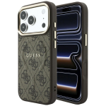 Etui Guess Embossed 4G Classic MagSafe do iPhone 18 Pro / 17 Pro brzowy