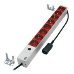 MicroConnect 8-way Outlet strip,19"" 1U C14 To 8 x European Schuko