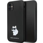 Karl Lagerfeld KLHCN61SMHCNPK iPhone 11 / Xr 6.1" tsarny/must hardcase Silikoonist C metallnela