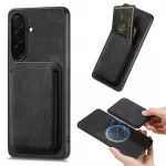Hurtel Samsung Galaxy A57 5G Faux Leather Case with Detachable Card Holder, MagSafe Compatible - Black