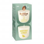 bolsius CleanLight Knlapatareid 2 tk Grapefruit AND Ingver