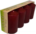 PROVENCE Candles Dark Red 5x9cm 4pcs