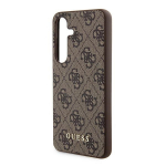 GUESS 4G Metall Kuldne Logo - Samsung Galaxy S24 lekatte (Pruun)