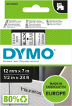 DYMO D1 lint 12 mm, must lbipaistev, 7 m (S0720530)