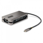 StarTech.com USB-C mittehenduspulgakonnector - HDMI/VGA - 4K 60Hz - 3-pordi USB Hub - 100W energiakdude letranspordi - GbE - Reisimini henduspulgakonnektor w/ Charging - 1ft/30cm mberkimiskaabel