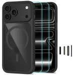Tech-Protect MagOne CC MagSafe korpus + tempereeritud klaas 2-pakendis iPhone 18 Pro Max / 17 Pro Max jaoks - Lkitub must