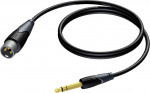 Procab Jack 6.3mm - XLR kaabel 3m must (CLA724/3)