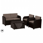 Aedkohvikupaket Modena Set, mis sisaldab laua/kogumisruas, on pruunikas vrvus, kood 8711245142005