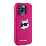 Karl Lagerfeld KLHMP15LSCHPPLF iPhone 15 Pro 6.1" rowy/fuschia hardcase Silikoonist Choupette Head MagSafe