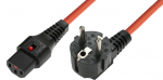 MicroConnect Powercord Schuko CEE 7/7 male (angled) - C13 IEC Lock black
