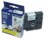 Brother P-Touch Tape Black on White 9 mm